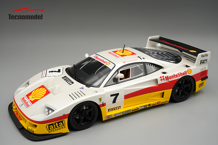 1996 Tecno F40 LM White Black Wheels, Rendering Edition  w/transparent Clear Cover